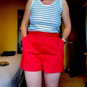 Red 1970s Vintage shorts. Fits like a size 6/8